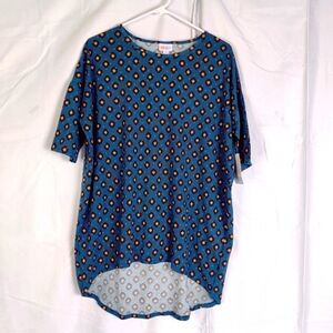 NEW LuLaRoe "Irma" Tunic Top T Tee Shirt Dress Women's Sz Small Turquoise Blue 1